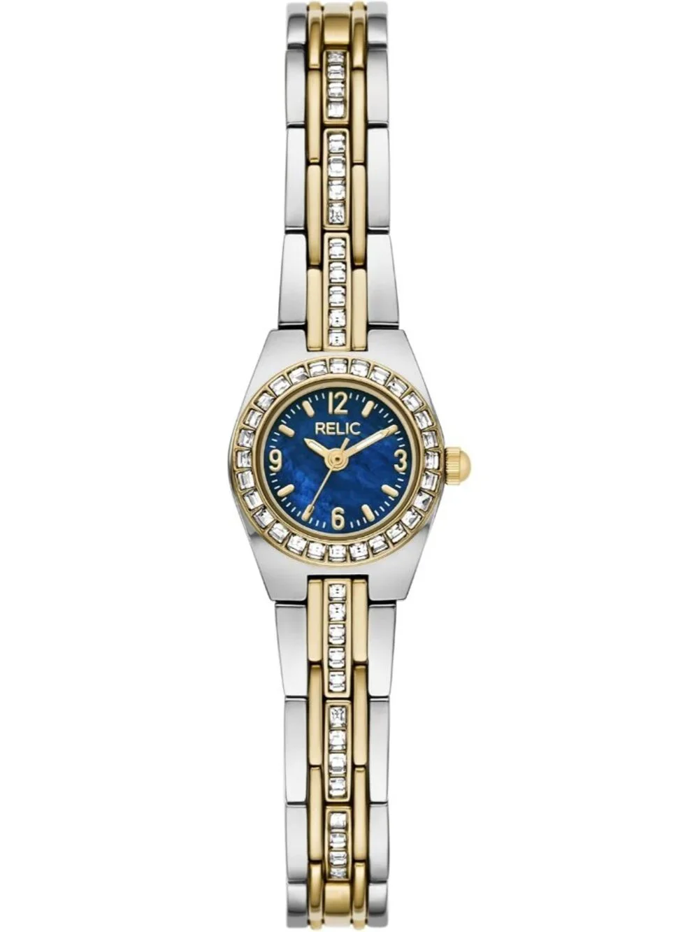 Women's Silver Two-Tone Court Mini Three-Hand Analog Date Fossil Wrist Watch